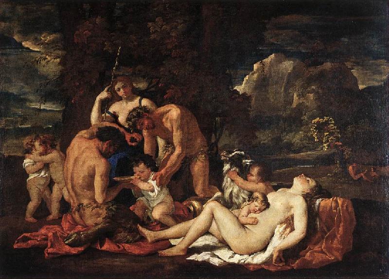 Nicolas Poussin Nurture of Bacchus Sweden oil painting art